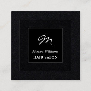 Moderne donkere donkere donkere lijst vierkante visitekaartje