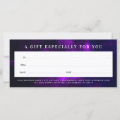Moderne Donkere & Dromerige Paarse Rook Cadeaubon (Achterkant)
