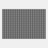 Moderne donkere en lichte grijze minimalistische s inpakpapier vel (Voorkant 3)