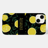 Moderne donkere gepersonaliseerde fruit zomerpatro Case-Mate iPhone case (Achterkant (horizontaal))