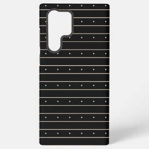 Moderne Donkere Gotische Pinstripe Strepen En Stip Samsung Galaxy Hoesje
