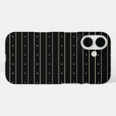 Moderne donkere gotische pinstripes en stippen Case-Mate iPhone case (Achterkant (horizontaal))