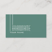 Moderne, donkere, lichte Blauwgroen, eenvoudige en Visitekaartje (Voorkant)