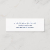 Moderne, donkere marineblauw Waterverf Mini Visitekaartje (Achterkant)