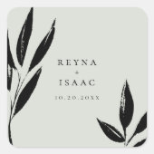 Moderne donkere olie vierkante sticker (Voorkant)