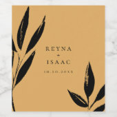 Moderne, donkere olievloeistof op maat wijn etiket (Enkel label)