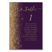 Moderne donkere Paarse goudweddenschap Kaart (Voorkant)