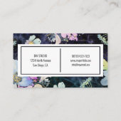 Moderne, donkere, platte Visitekaartje (Achterkant)