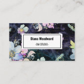 Moderne, donkere, platte Visitekaartje (Voorkant)