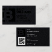 Moderne, donkere professionele vormgeving visitekaartje (Voorkant / Achterkant)