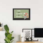 Moderne Donkere Quote Poster – Je Mag Het (Thuiskantoor)