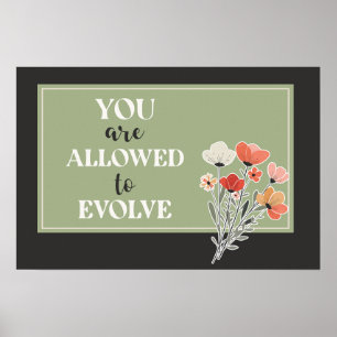 Moderne Donkere Quote Poster – Je Mag Het