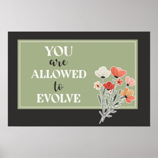 Moderne Donkere Quote Poster – Je Mag Het (Voorkant)