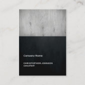 Moderne donkere textuur zwart grijs hout construct visitekaartje (Voorkant)