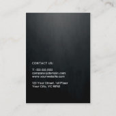 Moderne donkere textuur zwart grijs hout construct visitekaartje (Achterkant)