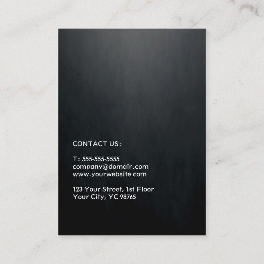 Moderne donkere textuur zwart grijs hout construct visitekaartje (Achterkant)