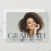 Moderne donkere, transparante tekst Afstudeerder 2 Aankondiging (Voorkant)