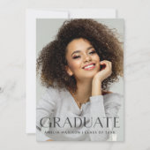 Moderne donkere, transparante tekst Afstudeerder 2 Aankondiging (Voorkant)