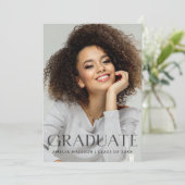 Moderne donkere, transparante tekst Afstudeerder 2 Aankondiging (Staand voorkant)