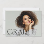 Moderne donkere, transparante tekst Afstudeerder 2 Aankondiging (Voorkant)