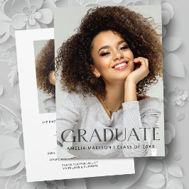 Moderne donkere, transparante tekst Afstudeerder 2 Aankondiging