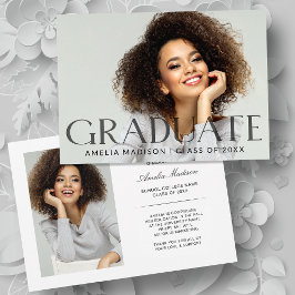 Moderne donkere, transparante tekst Afstudeerder 2 Aankondiging