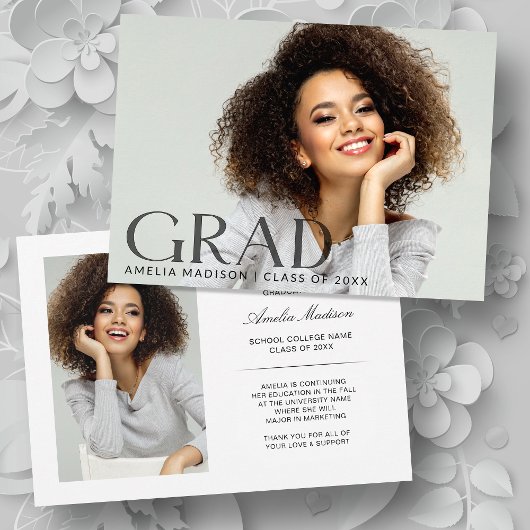 Moderne donkere, transparante tekst Afstudeerder 2 Aankondiging