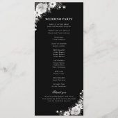 Moderne donkere vervaagde foto Gotische bloemenbru Programmakaart (Achterkant)