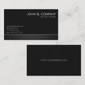 Moderne, donkere Visitekaartje op maat - Koolsteen (Voorkant / Achterkant)