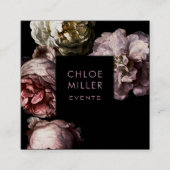 Moderne donkere Visitekaartjes op het platte plein (Voorkant)