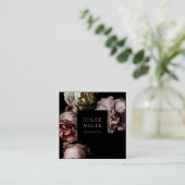 Moderne donkere Visitekaartjes op het platte plein (Staand voorkant)