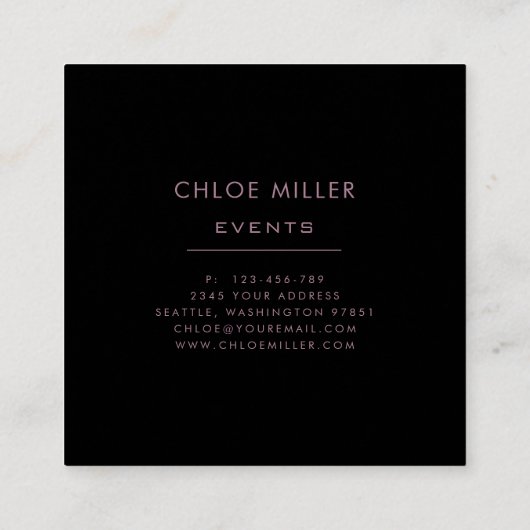 Moderne donkere Visitekaartjes op het platte plein (Achterkant)
