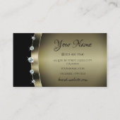 Moderne donkere zilver zwart met luchtige neushoor visitekaartje (Achterkant)