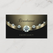 Moderne donkere zilver zwart met luchtige neushoor visitekaartje (Voorkant)