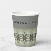 Moderne donkergrijs met groen papieren bekers (Voorkant)