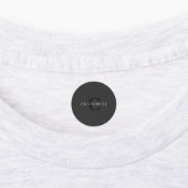Moderne donkergrijze bewerkbare monogram ontwerp s labels (Aangebracht)