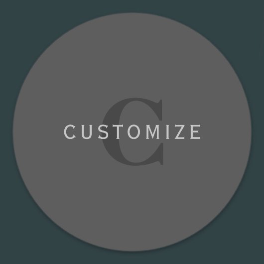 Moderne donkergrijze bewerkbare monogram ontwerp s labels