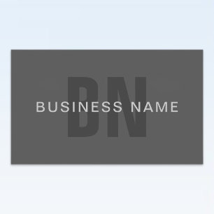 Moderne donkergrijze bewerkbare monogram ontwerp s rechthoekige sticker