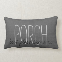 Moderne, donkergrijze burlap-PORCH beste plek daar
