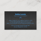 Moderne donkergrijze faux metallic textuur visitekaartje (Achterkant)