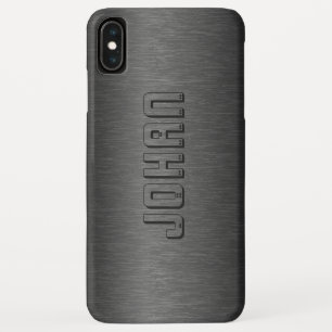 Moderne, donkergrijze, geborstelde aluminium achte Case-Mate iPhone case