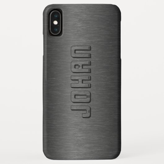 Moderne, donkergrijze, geborstelde aluminium achte Case-Mate iPhone case (Achterkant)