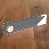 Moderne, donkergrijze kleurenkromme naambordje (Zijkant)