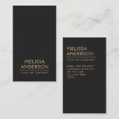 Moderne, donkergrijze, minimalistische professiona visitekaartje (Voorkant / Achterkant)