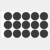 Moderne donkergrijze monogram naam (of andere teks labels (Vel)