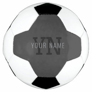 Moderne donkergrijze monogram naam (of andere teks voetbal
