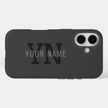 Moderne donkergrijze monogramnaam (of andere tekst