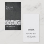 Moderne donkergrijze ontwerper interieur visitekaartje (Voorkant / Achterkant)