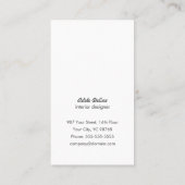 Moderne donkergrijze ontwerper interieur visitekaartje (Achterkant)