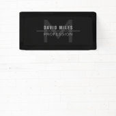 Moderne donkergrijze professionele naam spandoek (Insitu)